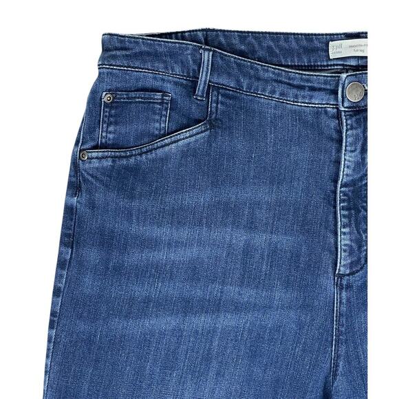 J. Jill Smooth Fit Full Leg Jeans Blue Denim Size 18 Casual Wardrobe Basics - Picture 5 of 12